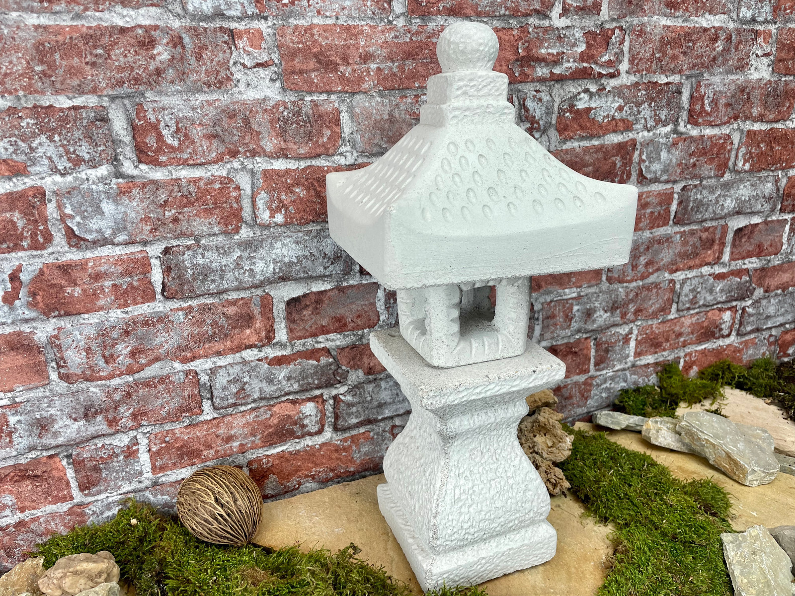 Garten Lampe Stein Laterne Koi Teich Ykon Lichtgrau