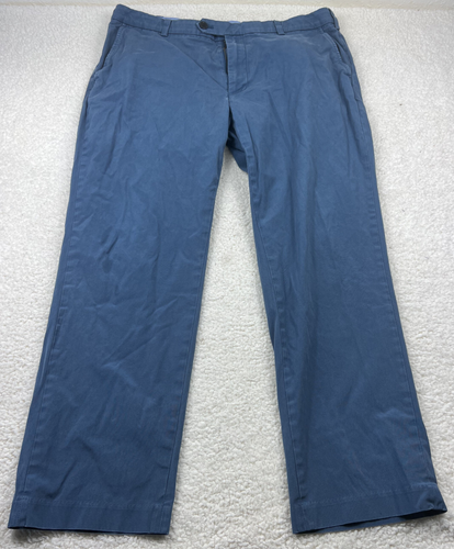 Brooks Brothers Anzughose Herren 38 x 30 blau Clark Fit Stretchbund Supima