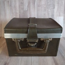 8 Track Carry Case 12 Slotted Leather with Red Felt Lining Vintage 70s 8-Tracks