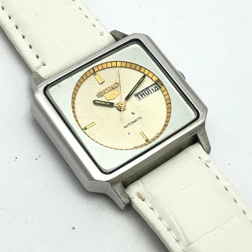 Vintage Men's Seiko 5 6349-607A Day Date 35 mm Automatic Wrist Watch B4334  | eBay