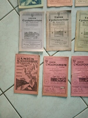Rare 1933/1939-lot 12 revues cyclotouriste-CYCLES VELOS BICYCLETTES-pubs