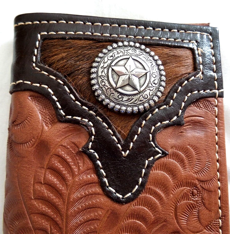 AMERICAN WEST ИЗ НАТУРАЛЬНОЙ КОЖИ БУМАЖНИК СКЛАДНОГО С СЕРЕБРЯНОЙ ЗВЕЗДОЙ - Изображение 2 из 4