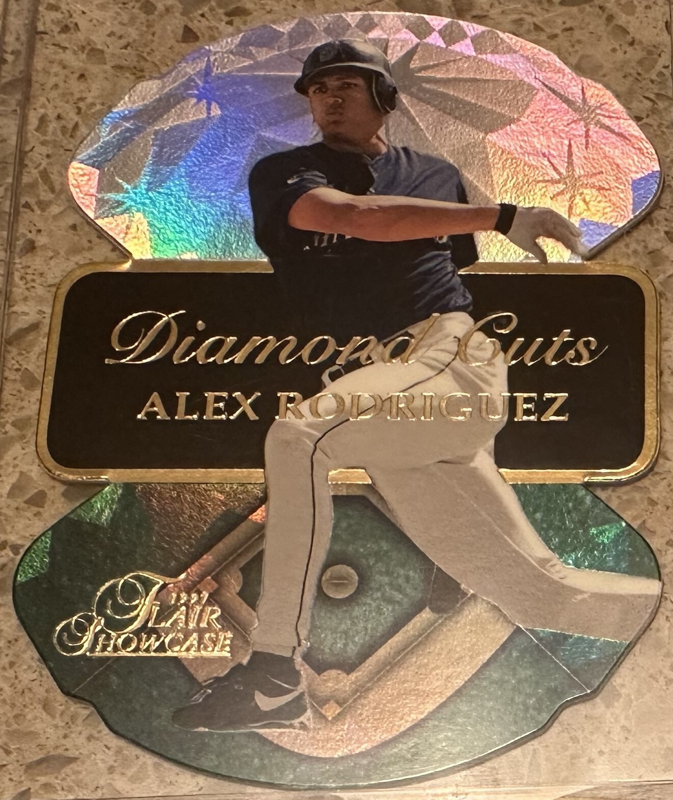🔥 1997 FLAIR SHOWCASE DIAMOND CUTS #16 ALEX RODRIGUEZ HALL OF FAMER DIE-CUT INS