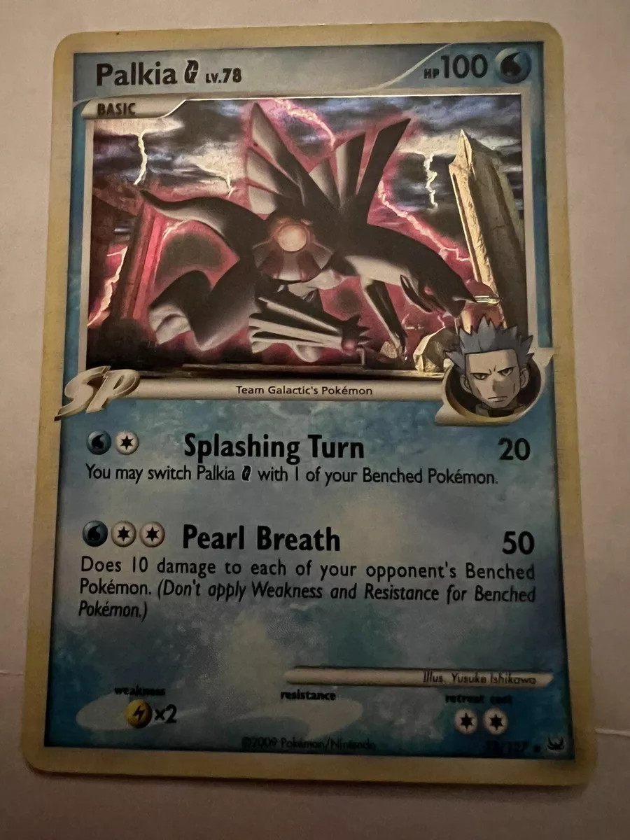 Pokémon Palkia G LV.X 125/127 Damaged Platinum Base Set Ultra Rare RIPPED  008