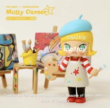 POP MART KENNYSWORK Molly Career Painter Blue Mini Figure