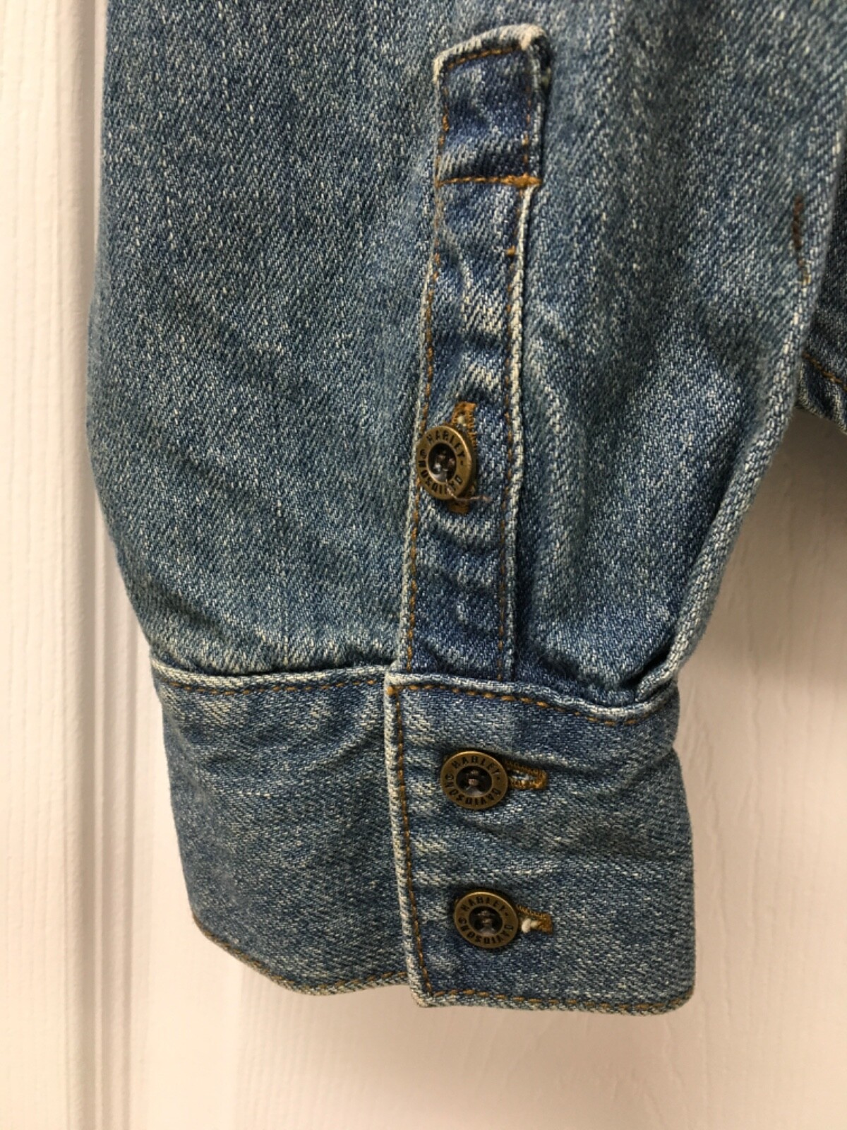 Authentic HARLEY DAVIDSON Studded Embroidered Lon… - image 3