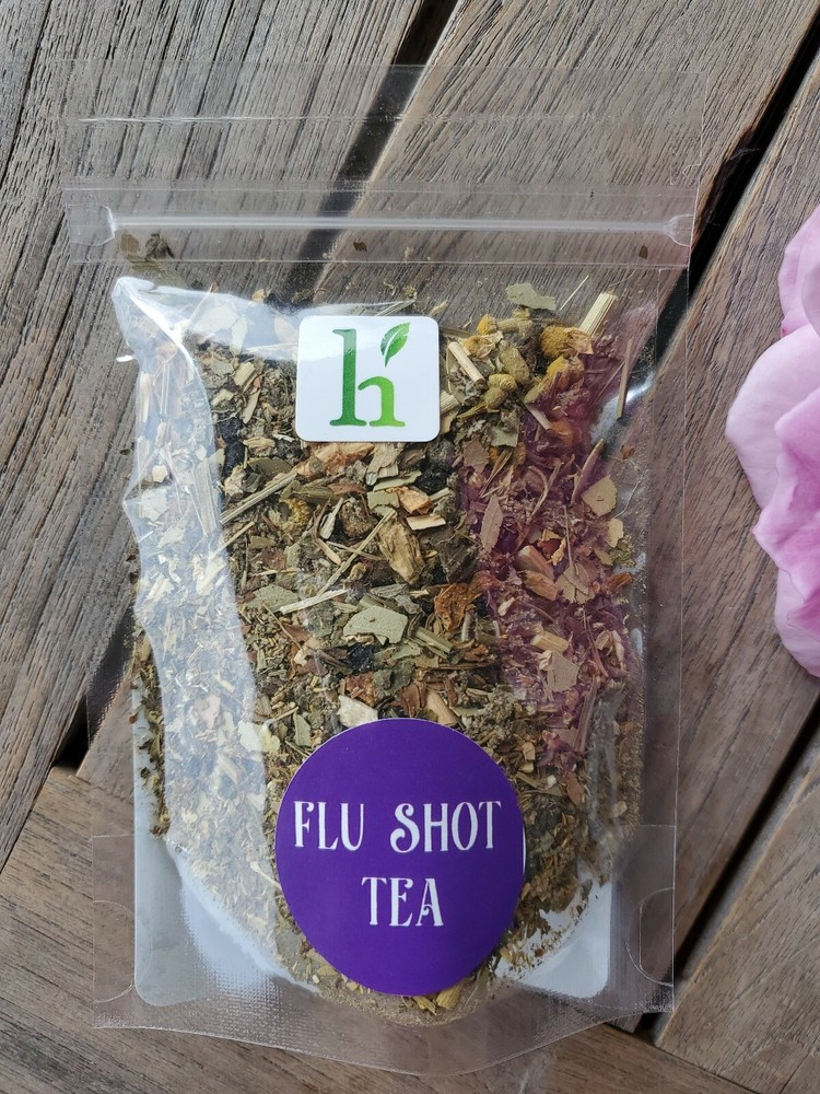 FLU SHOT HEALING Anti-Respiratory Anti-Viral Herbal Loose Leaf Tea Blend 1 oz
