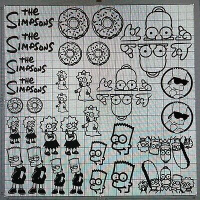 the simpsons vinyl stencil for custom shoes sneakers and small projects 34 pcs ebay