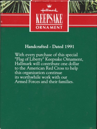 Hallmark Ornament 1991 Flag of Liberty Ornament American Commentative  - Picture 2 of 4