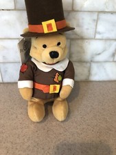 Disney WINNIE THE POOH AS PILGRIM 8" Stuffed Animal NEW