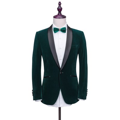 green tuxedo dress