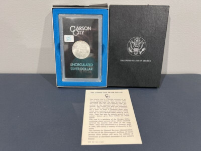 1880-CC 8/7 3rd Reverse $1 Morgan Dollar Carson City GSA in Black