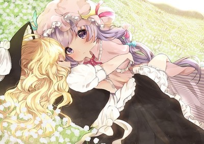 Yuri Patchouli Knowledge Touhou Marisa Anime Playmat Desk Mat 24x14in MTG YuGiOh