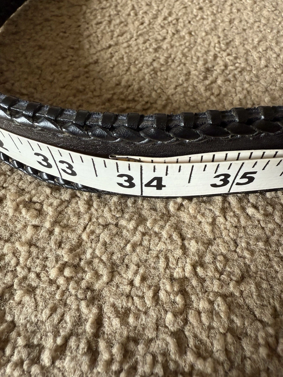 Cintura vintage Coach #5752 32” 80 cm larghezza punto frusta in pelle nera vedi foto!