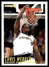 Chris Webber 1994-95 Fleer  #82 Warriors NBA READ FREE SHIPPING AutographDen