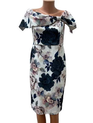 JOSEPH RIBKOFF Signature Damen Kleid Elegant Geblümt Jersey Stretch DE 38 UK 12 - Bild 1 von 4