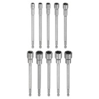 "10 StüCk Nussbohrer-Bits 6-15Mm 1/4\" Sechskant 6\" Lang CR-V Magnet"