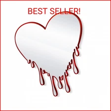 Yulejo Acrylic Heart Mirror Decoration Melting Mirror Wall Heart Dripping Decora