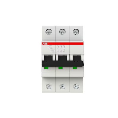 ABB S203-C25 Sicherungsautomat, 6kA, 25A, 3-Polig (2CDS253001R0254)