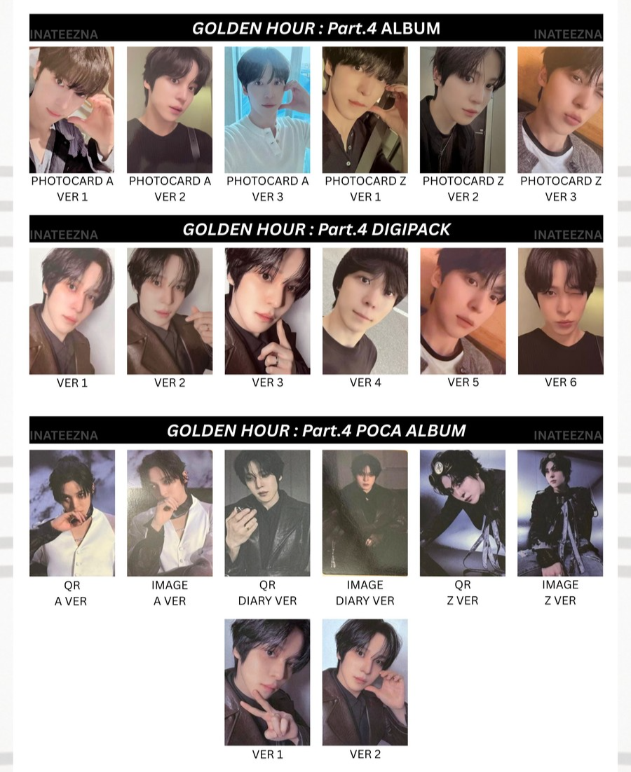 ATEEZ Golden Hour: Part 4 Official Photocard KPOP Yun Ho Seong Hwa