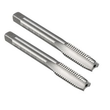 2pcs Metric Machine Tap M10 x 1.5mm H2 HSS Uncoated 3 Straight Flutes Thread