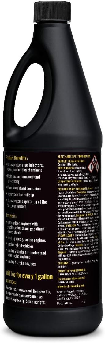 Chevron Techron Concentrate Plus Fuel System Cleaner 32 oz Pack of 6