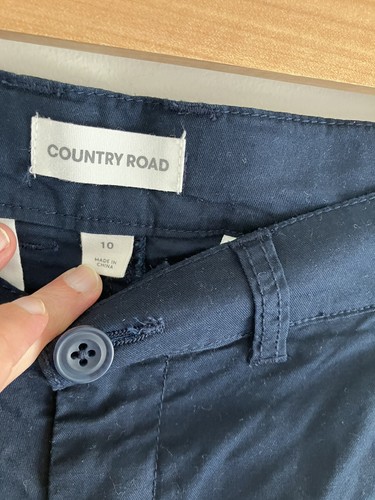 Country Road Navy Teen Pocket Cargo Size 10 - Picture 5 of 7
