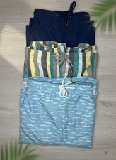3 Pack: Men's Swim Trunks with Pockets  Mesh Lining Size 5XL