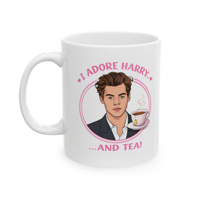 Harry Styles 'I Adore Harry... And Tea! Neuheit Tasse, Harry Liebhaber, Musikgeschenk,