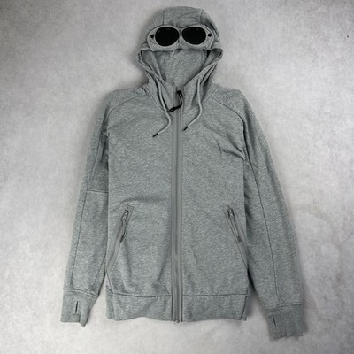 CP Company Full Zip Goggle Hoodie Medium Jumper Grey Sweatshirt Jacket 6272
