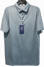 NWT Boston Scott Men’s Medium Golf Polo Gray UPF 50 Moisture Wicking