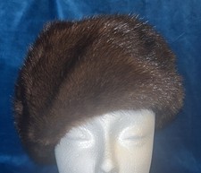 Dark Brown Mink Pillbox Fur Hat Mr John Jr Furs New York Paris