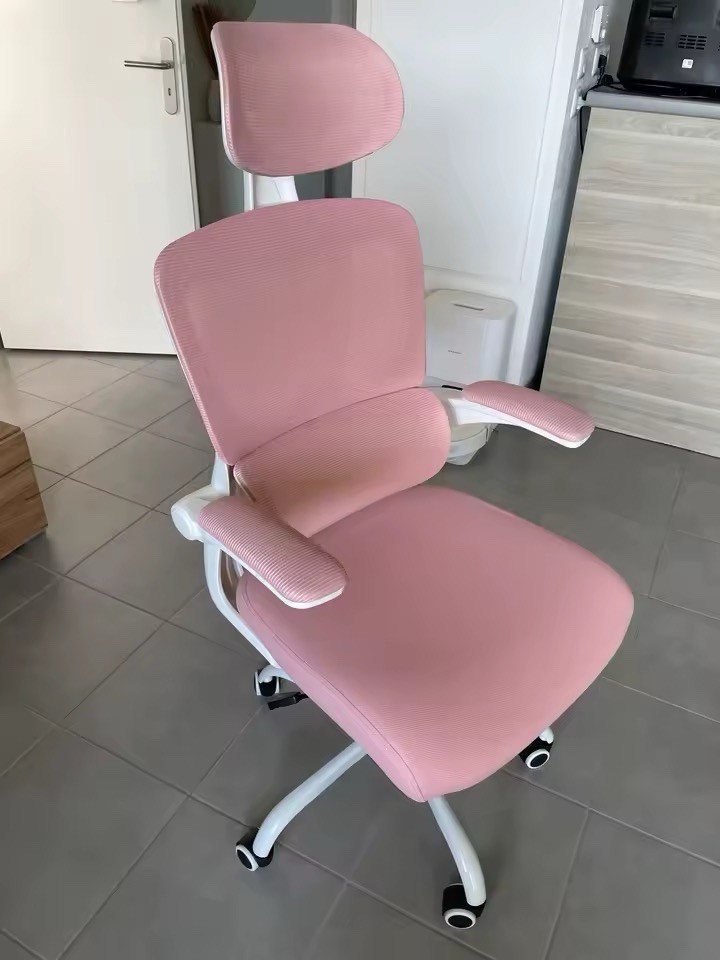Bürostuhl Pink Weiß Ergonomisch Office Stuhl Sitzmöbel Modern Neu