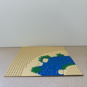 Vintage LEGO Baseplate Western Indians Boulder Cliff Canyon 6748 Blue River