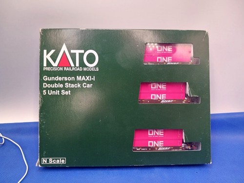 KATO 106-6194 Gunderson MAXI-I Coche Doble Pila BNSF Swoosh Logo #238615 686870 | Condition: Used