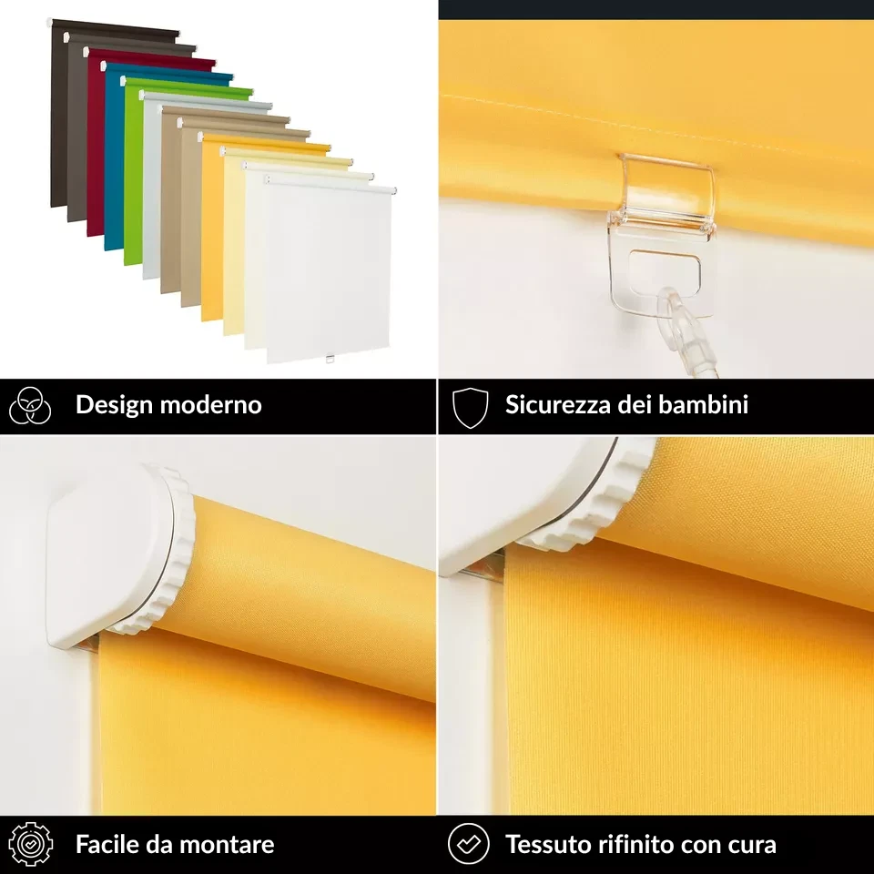 Tenda a Rullo Semioscurante A MOLLA Tendina Automatica Avvolgibile ROLLMAXXX® - Immagine 2 di 4