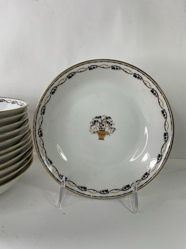 Charles Ahrenfeldt Limoges France AHR213 Coupe Soup Bowls 7-1/4" - Set of 12 - Picture 2 of 3