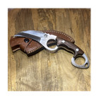 Blade Works Stainless Steel Hawkbill Fixed Blade Karambit Wood Handle Sheath — photo 1