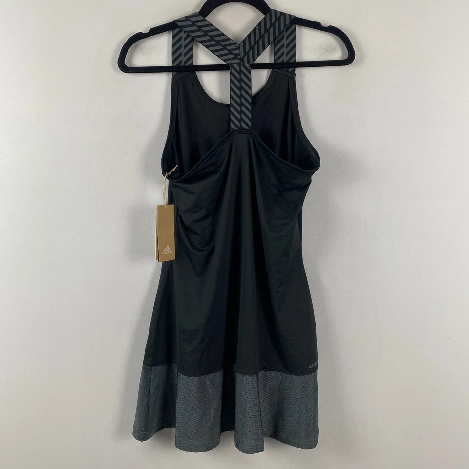 Adidas Y-Dress Tennis Dress Womens Medium Black Gray Racerback - Image 4 of 4