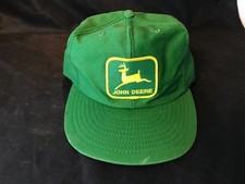 vintage John Deere Snapback Hat / Patch advertising Farm Cap / Louisville Mfg.