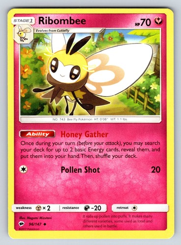 Ribombee 96/147 Sun & Moon: Burning Shadows Uncommon