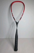 Pro Impact Squash Raquet Tech 704 All Graphite, Red Black W/ Cover Full Size