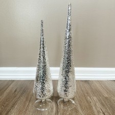 2 Mercury Blown Glass Christmas Table Decor T...