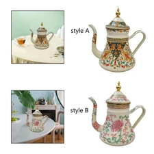 Enamel Tea Kettle 1.2 L Heat Resistant Reusable Beverage Jug Multiuse Drinkware