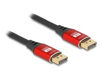Delock Displayport Kabel 8K 60Hz 2M Rot Metall