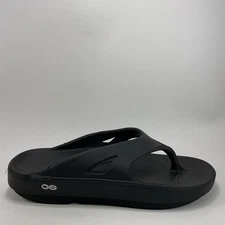 Oofos Ooriginal Flip Flops Mens Size 9 Womens Size 11 Black Comfort Recovery