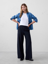 Banana Republic Preppy Navy Hayden Wide Leg Pant-Size 8P-NWOT