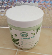 Dillypicky Cucumber Aloe Sugar Body Scrub, Made in USA, 8 fl oz / 236ml