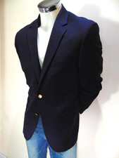 Jos A Bank Blazer Mens 41R Blue Wool Slim Fit Suit Jacket Single-Vent Sport Coat