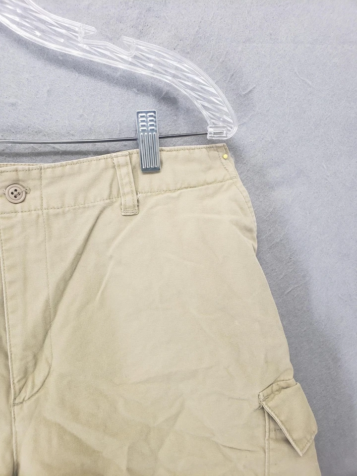 Pantalones Cortos Carga GAP Mujer 12 Beige Bolsillos Utilitarios Exterior Clásicos Informales Verano Foto 3 de 4
